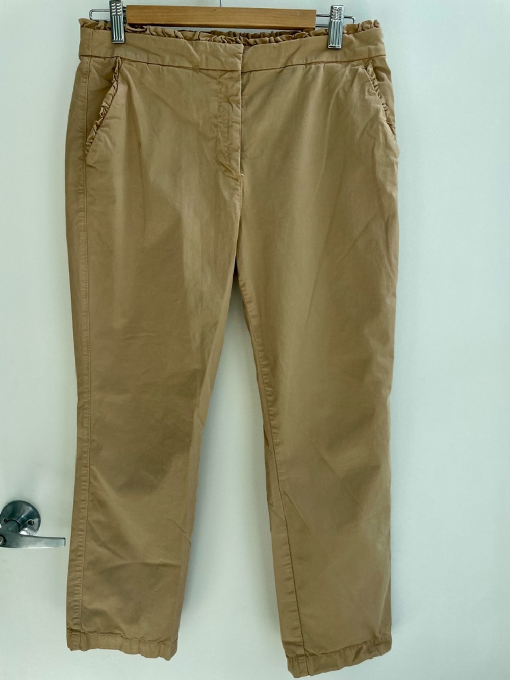 J. Crew Tan Chino Waistband Cropied Chino